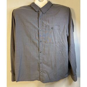 REI CO OP Button Up Shirt Size XL Gray